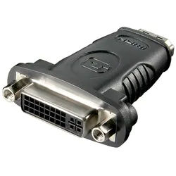 Goobay HDMITM/DVI-I-Adapter, vernickelt - HDMITM-Buchse (Typ A) > DVI-I-Buchse Dual-Link (24+5 pin)