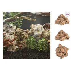 vidaXL Aquarien-Substrat Drachensteine 10 kg Braun 1-10 cm für Aquarien Deoration Steine Unterg braun