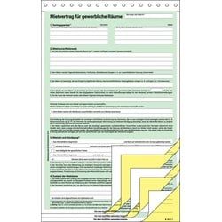 Sigel Formularblock Mietvertrag für gewerbliche Räume A4 selbstdurchschreibend