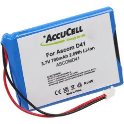 AccuCell Akku passend für Ascom D41 Akku FA01302005, FA83601195
