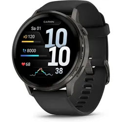 Garmin 010-03014-00 Smartwatch (3,5 cm, Andriod ios), Elegante Fitness Smartwatch mit schwarz
