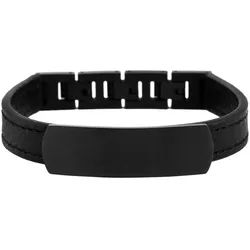 Adelia ́s Armband Herren Armband aus Leder 22,5 cm, Perfekt zum Verschenken an besondere Menschen schwarz