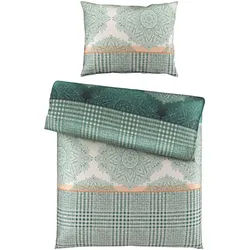 Esposa Bettwäsche , Grün , Textil , Abstraktes , 140x200 cm , pflegeleicht, atmungsaktiv, schadstoffgeprüft , Heimtextilien, Bettwäsche & Leintücher, Bettwäsche, Satin-Bettwäsche