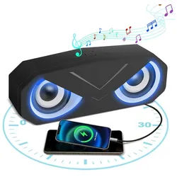 ZEUOPQ Lautsprecher tragbarer Stereo Bluetooth-Lautsprecher mit Lichteffekten Lautsprecher Bluetooth 5.0, mit Hochleistungs-Dual-Lautsprecher (Freihändiges Telefonieren und TWS-Konnektivität, Unterstützt Bluetooth, TF-Karten, AUX und USB) schwarz