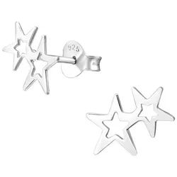Order & Smile Schmuck Paar Ohrstecker Ohrstecker Sterne: Ohrringe Silber 925 silberfarben