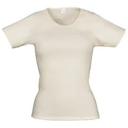 wobera Angora leichtes Damenunterhemd mit 1⁄2 Arm und 20% 1 St weiss Frauen