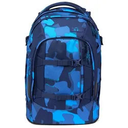 Satch Schulranzen Schulrucksack PACK Toublemaker (1 Stück), ergonomisch, ab 5. Klasse, weiterführende Schule, Schulranzen blau