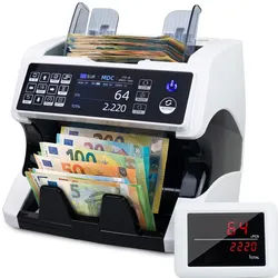 Jubula MV-500 Geldzählmaschine für gemischte Geldscheine & Falschgelddetektor | EUR USD GBP | Banknotenzähler | Geldzähler | Banknotenzählmaschine