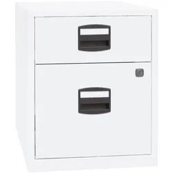 Bisley Home Mobiler Beistellschrank »PFA« A4, einbahnig, 2 Schübe weiß, 41.3x52.8x40 cm
