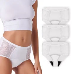 siegmund care Damen Perioden Hipster Periodenslip 3 St weiss