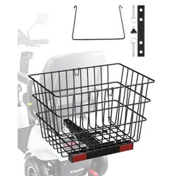 VEVOR Heckkorb Korb hinten Elektromobil Seniorenmobil Mobilitätshilfe 39x30x30cm