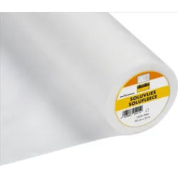 Vlieseline Stoff Stickvlies Soluvlies, 90 cm breit (Meterware) weiß