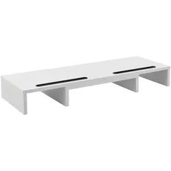 [en.casa] Monitorständer Vilppula , Weiß , Holzwerkstoff , 79x10.5x27 cm , Büromöbel, Schreibtische, Schreibtischzubehör