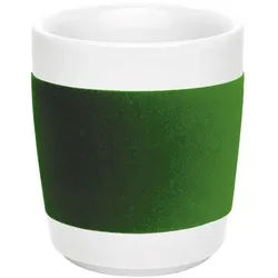 KAHLA Becher touch! henkelloser Becher mit Samt-Banderole, 1-tlg., Porzellan, Made in Germany grün 280 ml | Ø 8.0 cm x 8.7 cm