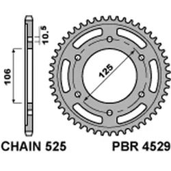 PBR Ultraleichtes Aluminium-Ritzel 4529 - 525