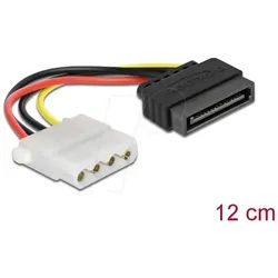 DELOCK 60115 - SATA 15pin Stecker > 4pin Molex Buchse, 12cm