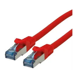 ROLINE Patchkabel Cat.6A S/FTP (PiMF) LAN-Kabel, RJ-45 Männlich (Stecker), RJ-45 Männlich (Stecker) (150.0 cm), Component Level, LSOH rot