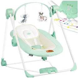 KIDIZ Babywippe, Babywippe Babyschaukel mit Geschwindigkeitseinstellungen grün