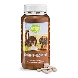 tierlieb Bierhefe-Tabletten für Pferde, Hunde, Katzen und Kleintiere 400 Tabletten - 200 g