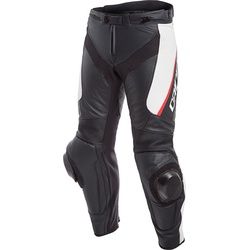 Dainese Delta 3 Motorrad Lederhose, schwarz-weiss, Größe 3XL