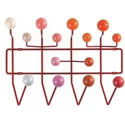 Vitra Wandgarderobe Hang it all rot, Designer Charles & Ray Eames, 37x50x17 cm