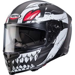 Caberg Avalon X Punk Helm, grau-rot, Größe XS