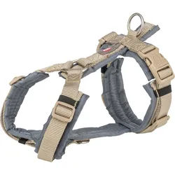 TRIXIE Premium Trekking Geschirr, sand/grafit, XL