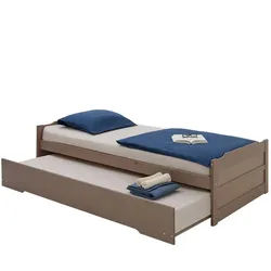 Idimex Tandembett Lorena 90X190 Cm , Taupe , Holz , Kiefer , Vintage , 99x48x195 cm , FSC Mix , Kinder- & Jugendzimmer, Kindermöbel, Kinderbetten, Kindereinzelbetten