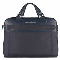 Piquadro Link Doppelgriff-Laptoptasche 15" mit iPad®-/iPad®Air-/iPad®mini-Fach Blau
