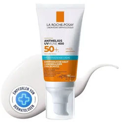 La Roche-Posay Sonnenschutzcreme Anthelios Hydratisierende Creme UVMune 400 LSF 50+ –, Feuchtigkeitsspendende Sonnencreme für empfindliche, Haut – Schutz vor Zellschäden & UVA/UVB – 50 ml