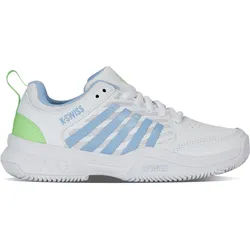 KSwiss Tennisschuhe Court Express 2 Clay/Sandplatz 2025 weiss/blau/grün Damen