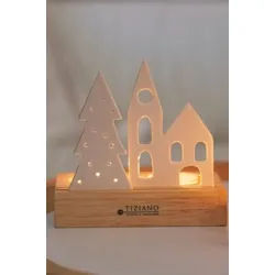 Lichtobjekt Sandane Haus 12cm cremeweiß