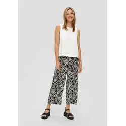 s.Oliver Culotte Hose Culotte-Hose aus Viskose mit Wide Leg schwarz 36