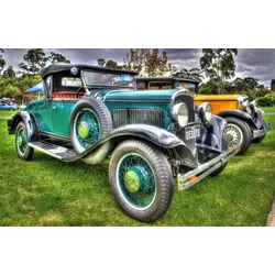 Papermoon Fototapete VLIES-Tapete Premium "Altes Auto", Kleister KOSTENLOS, reduziert, 3D-Effekt, restlos trocken abziehbar, (4796), Wandtapete Bild Dekoration Wand-Dekor Motiv Tapete Poster 4 m x 2.6 m