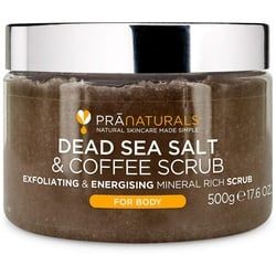 PraNaturals Körperpeeling mit Salz aus dem Toten Meer & Kaffee 500 g