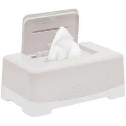 Bebe Jou Feuchttücher-Box , Weiß , Kunststoff , 13x9x21 cm , Grüner Punkt , Pflegen, Babypflegeprodukte