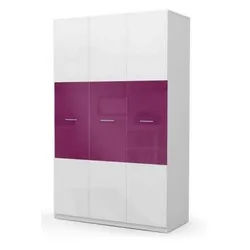 JVmoebel Kinderkleiderschrank Kleiderschrank in Lila und Weiß aus Holz für Kinderzimmer Made in Europa lila|weiß
