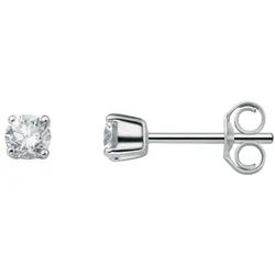 ONE ELEMENT Paar Ohrhänger 0.30 ct Diamant Brillant Ohrringe Ohrstecker aus 585 Weißgold, Fein gearbeitet – edle Brillanz mit Diamantbesatz silberfarben