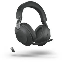 Jabra Evolve2 85 Headset, Stereo, kabellos, schwarz Bluetooth, inkl. Link 380 USB-A, Optimiert für Microsoft Teams