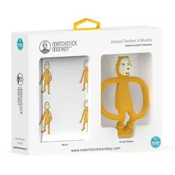 Matchstick Monkey Geschenkset Tier-Beißring & Musselin-Tuch 1 St