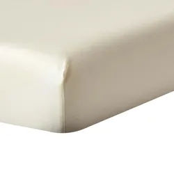 Homescapes Spannbettlaken Satin aus 100% Bio-Baumwolle , Creme , Textil , Rechteckig , 140x200 cm , Oeko-Tex® , Heimtextilien, Bettwäsche & Leintücher, Leintücher, Bettlaken