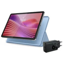 Lenovo Tab 10.1 4GB 64GB + Folio & Adaptor MediaTek Helio G85 Prozessor 2,00 GHz , Android 14 or Later, 64 GB eMMC 5.1, 10,1 Inch, Luna Grey