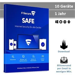 F-Secure Safe 2024/2025, 10 Geräte - 1 Jahr, Download