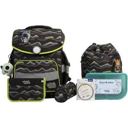 School-Mood Timeless Pro 7-tlg. Schulranzenset Finn (Raubkatze)