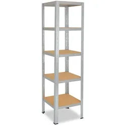 shelfplaza HOME 200x60x60 cm Schwerlastregal in verzinkt mit 5 Böden und 175 kg Traglast pro Boden