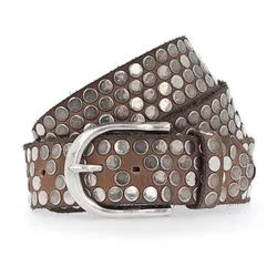 b.belt Ledergürtel Dornschließe braun 85
