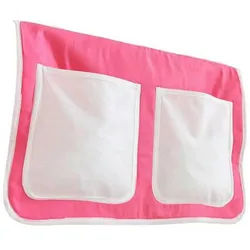 Mid.you Betttasche , Rosa, Weiß , Textil , Uni , 2 Fächer , 56x32x2 cm , Babymöbel & Kindermöbel, Kinderzimmer & Jugendzimmer, Kinderbettzubehör