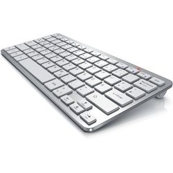 CSL Wireless-Tastatur, 2,4Ghz Slim Design Mini Keyboard, platzsparend, ergonomisch, Kabellos, silber