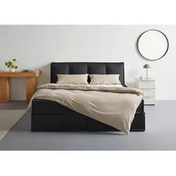 LeGer Home by Lena Gercke Boxspringbett Addyson (Härtegrade H2, H3 und H4 wählbar), Boxspringbett inkl. Topper, 2 Matratzen grau 190 cm x 230 cm