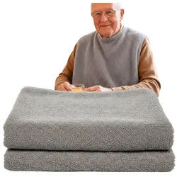 Seniori Lätzchen für Erwachsene 2er Set 50x100 Essschutz Baumwolle, (2 Stück), Grau und Grau grau